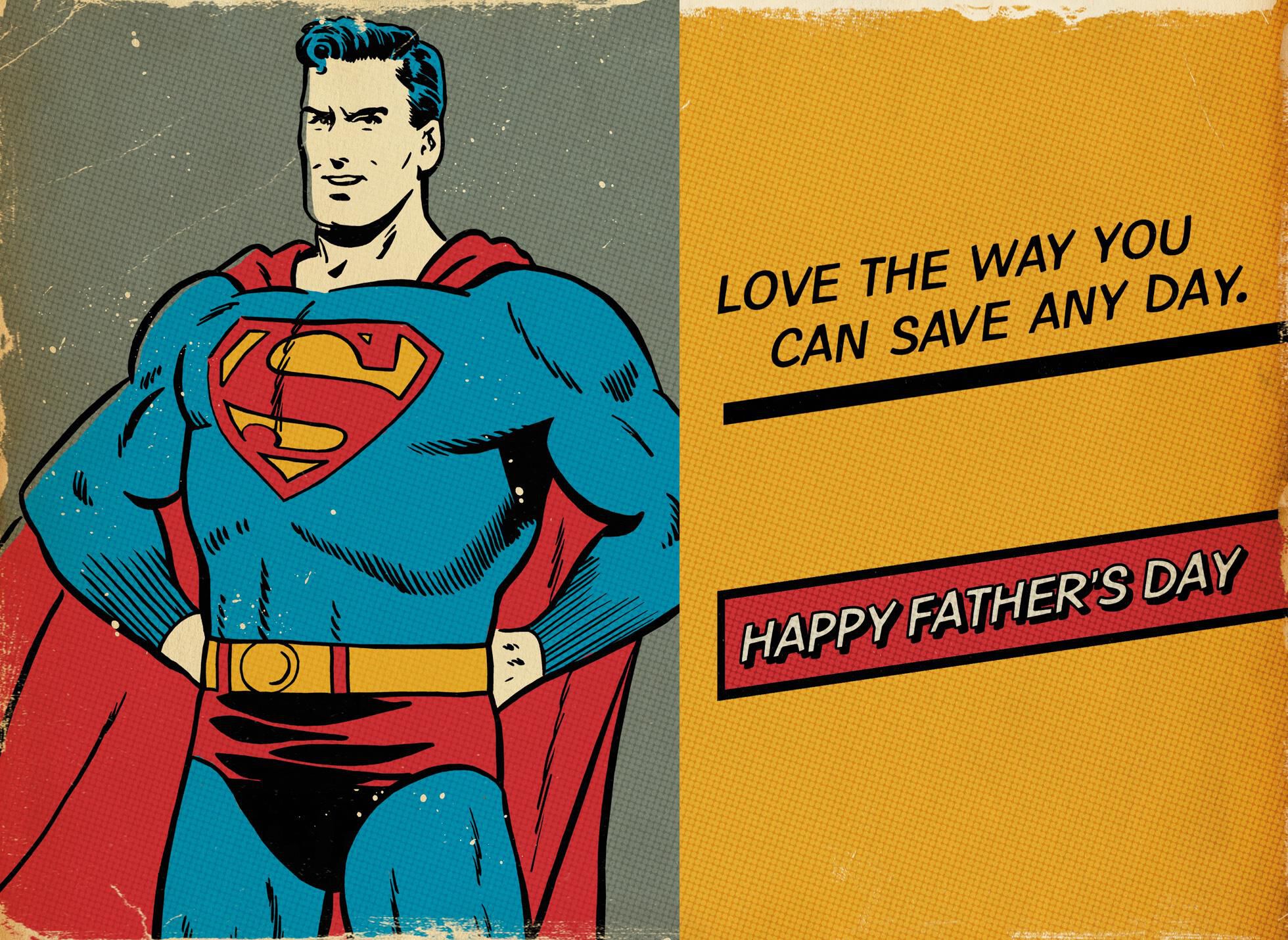 Superman™ You Save the Day Musical Father's Day Card