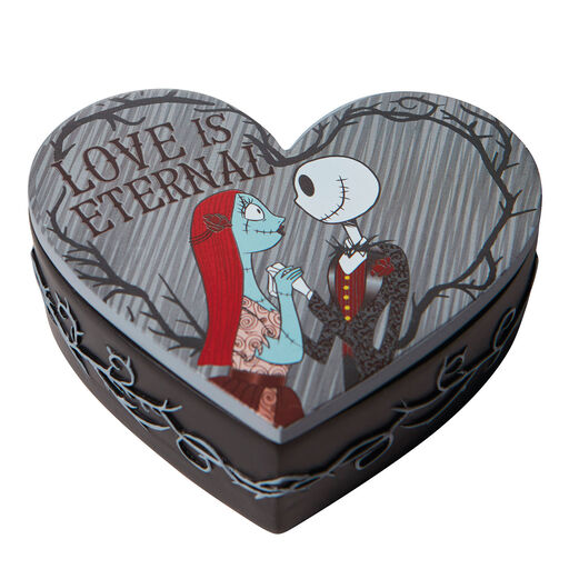 Disney The Nightmare Before Christmas Jack and Sally Heart Trinket Box, 
