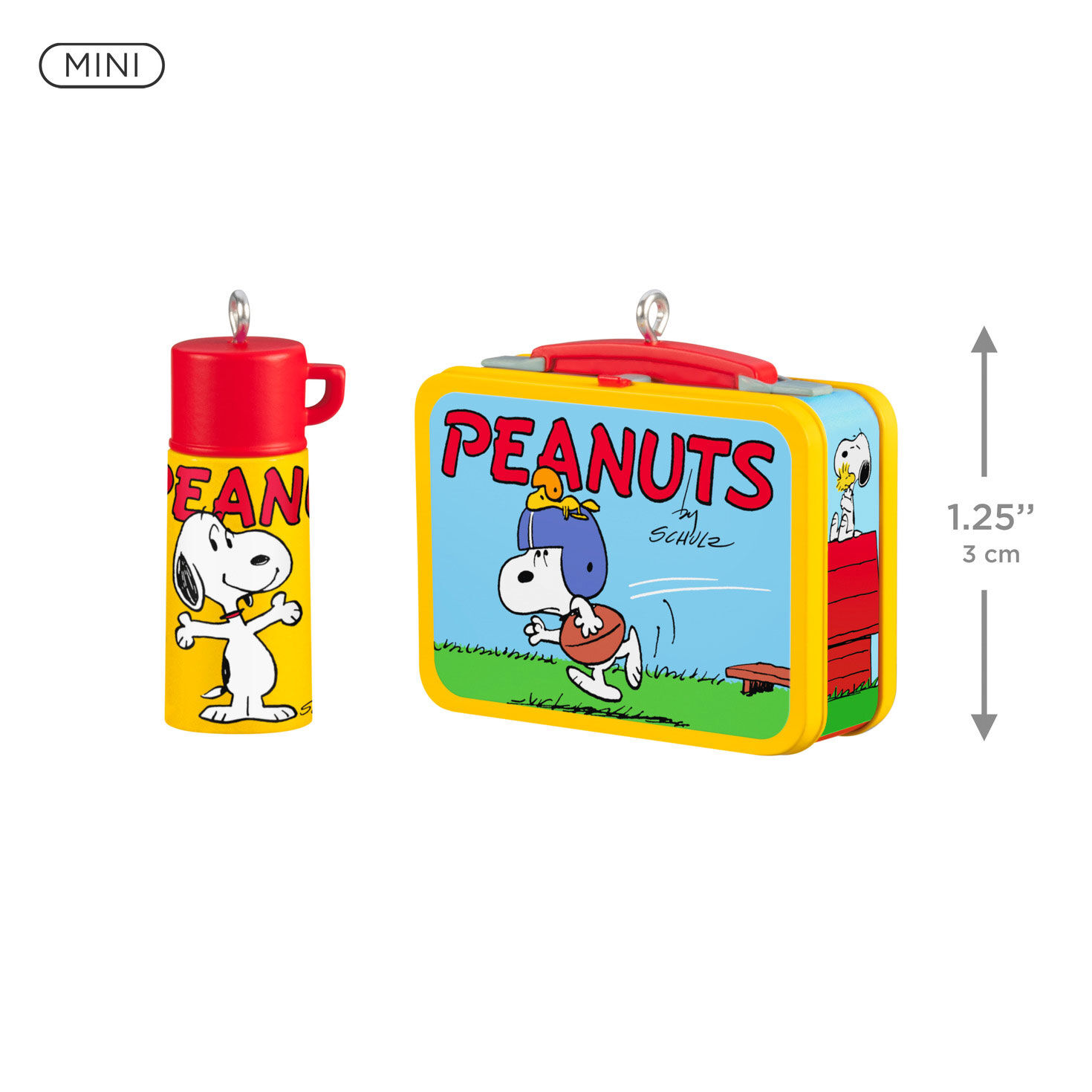 Peanuts Lunch Box and Thermos Keepsake Ornaments measurement image number 3