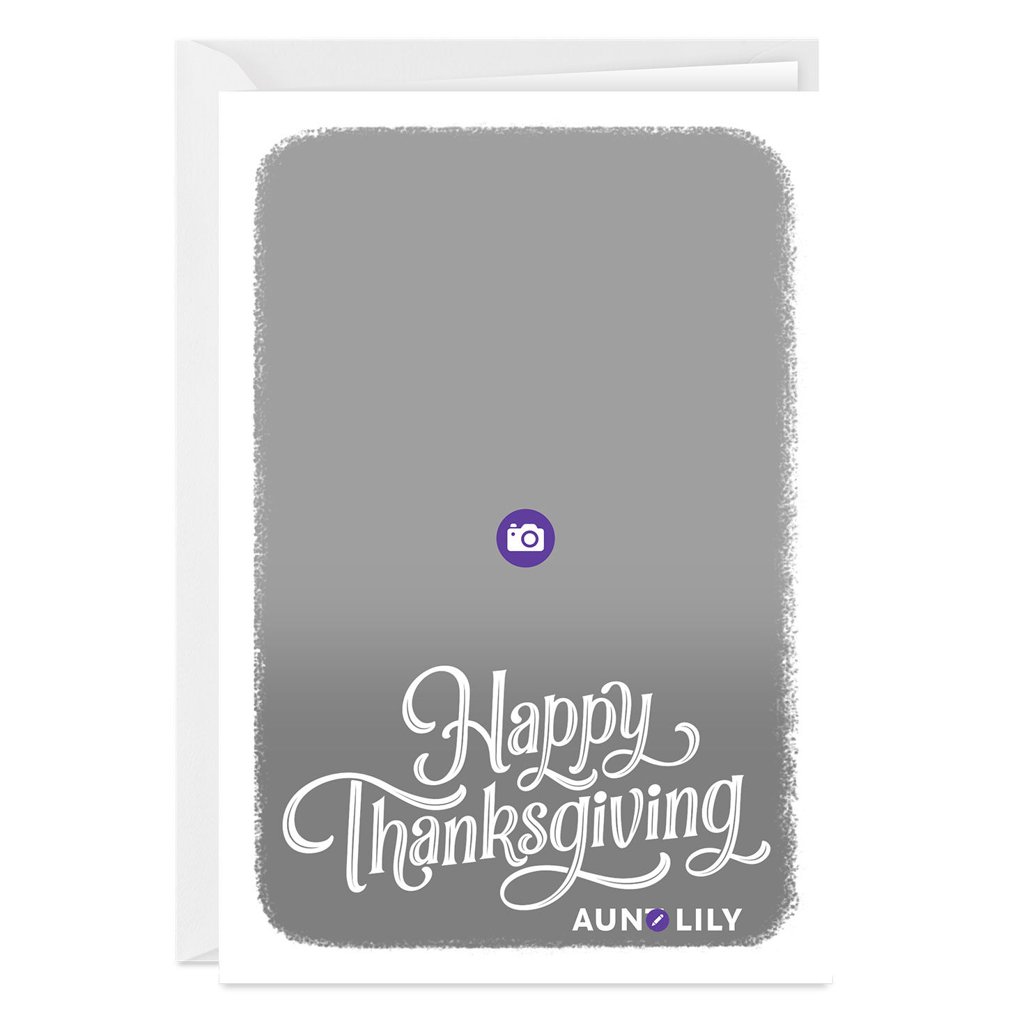 White Frame Custom Thanksgiving Card, , large image number 3