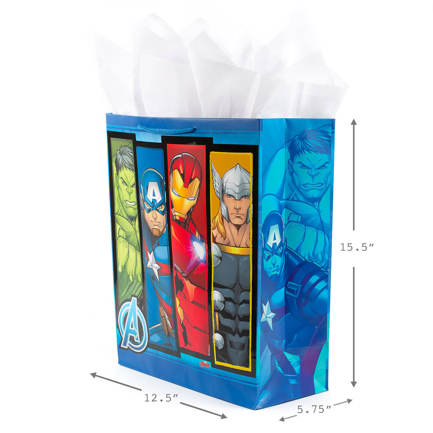 Marvel Avengers XL Gift Bag With Tissue measurement image number 2