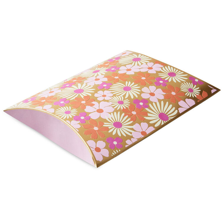 Pink and Orange Flowers Pillow Box  image number 1