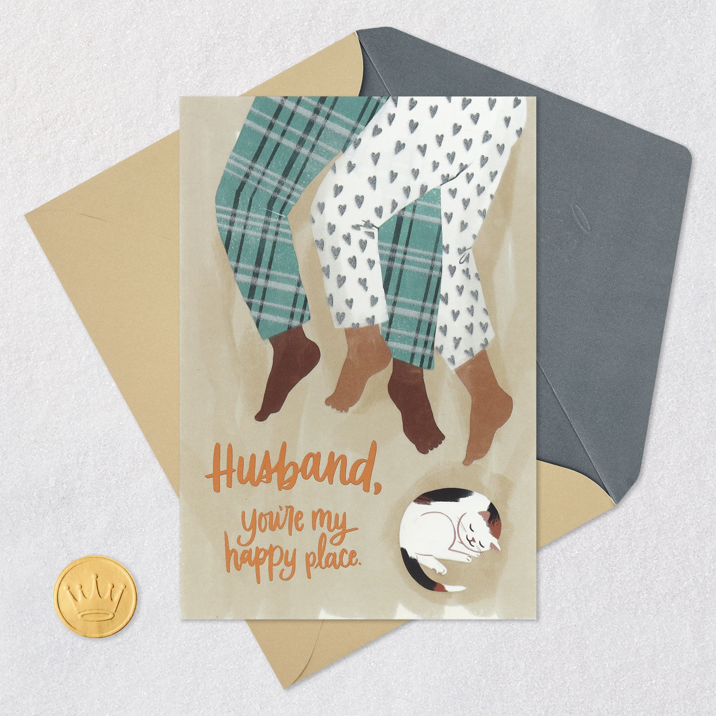 You're My Happy Place Anniversary Card for Husband, , large image number 6
