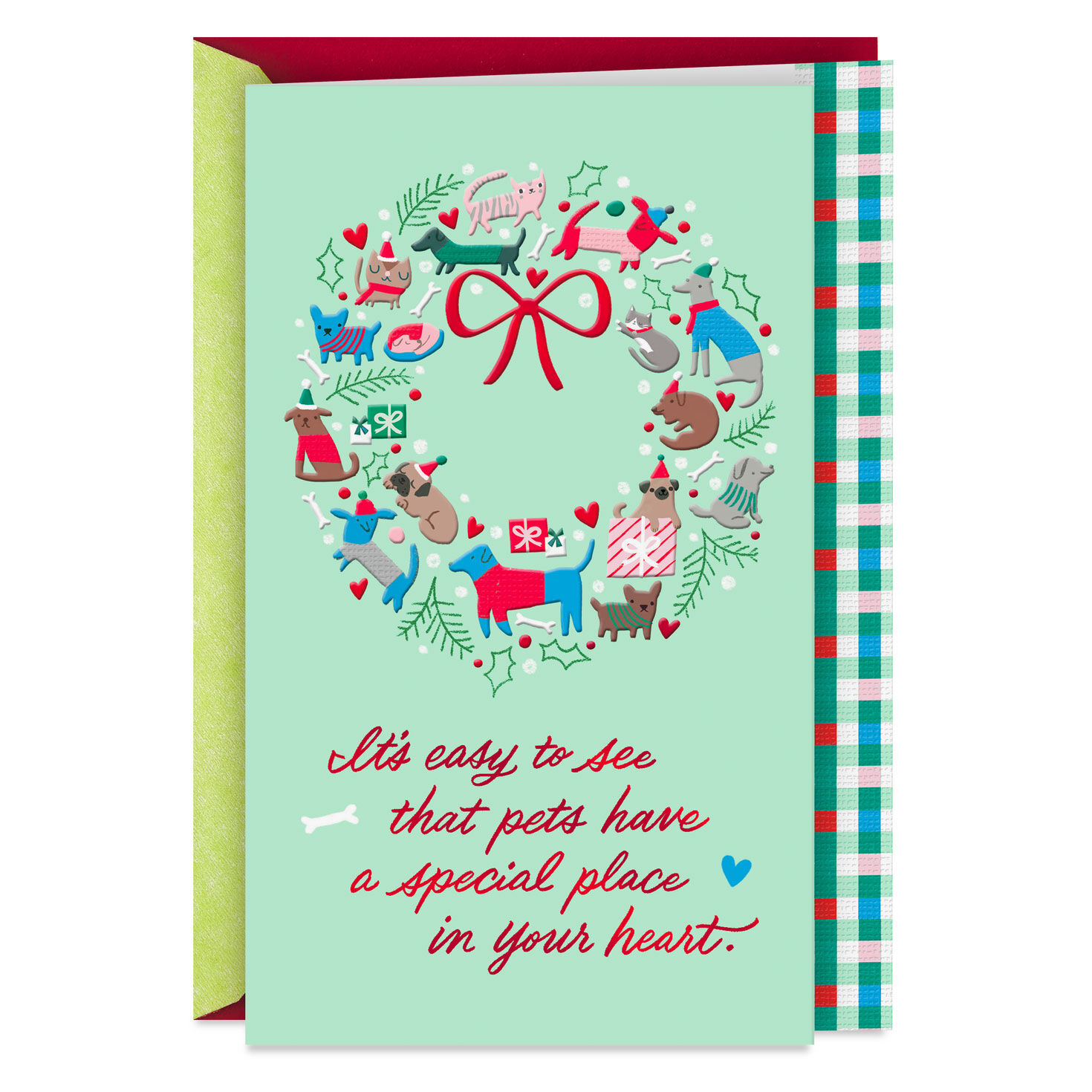 Pets Have a Special Place in Your Heart Christmas Card for Pet Caregiver