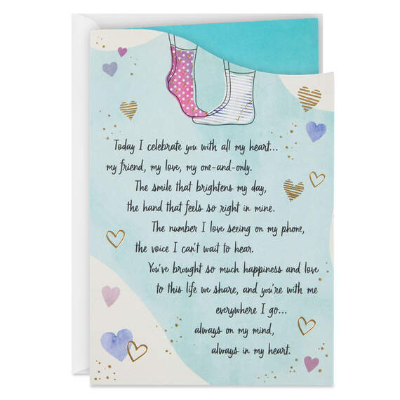 I Celebrate You With All My Heart Romantic Birthday Card