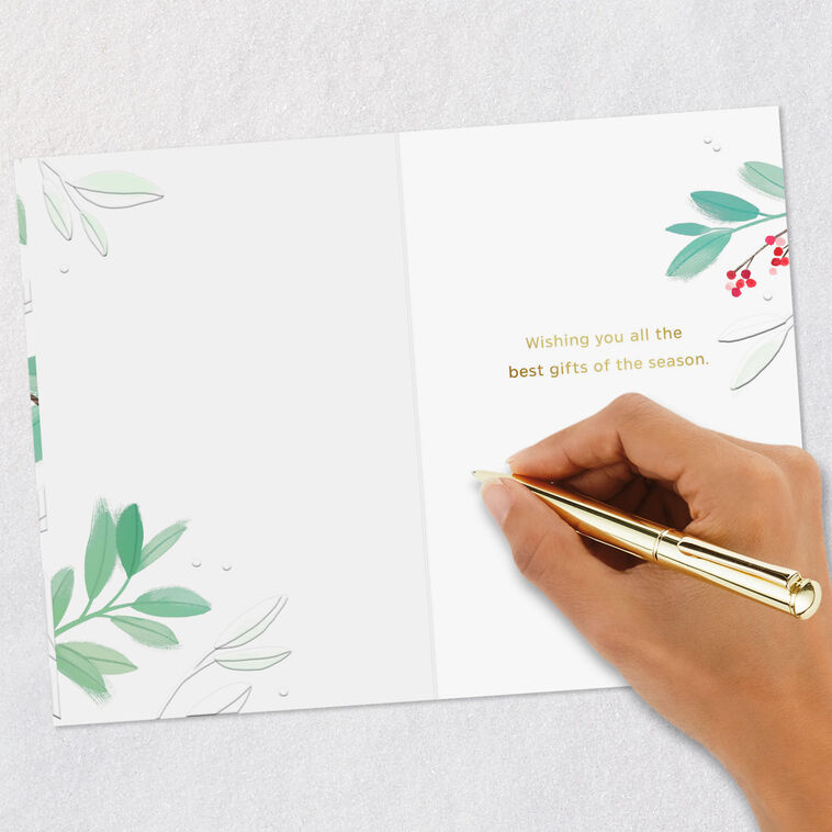 Leaves and Berries Christmas Card Signing card image number 6