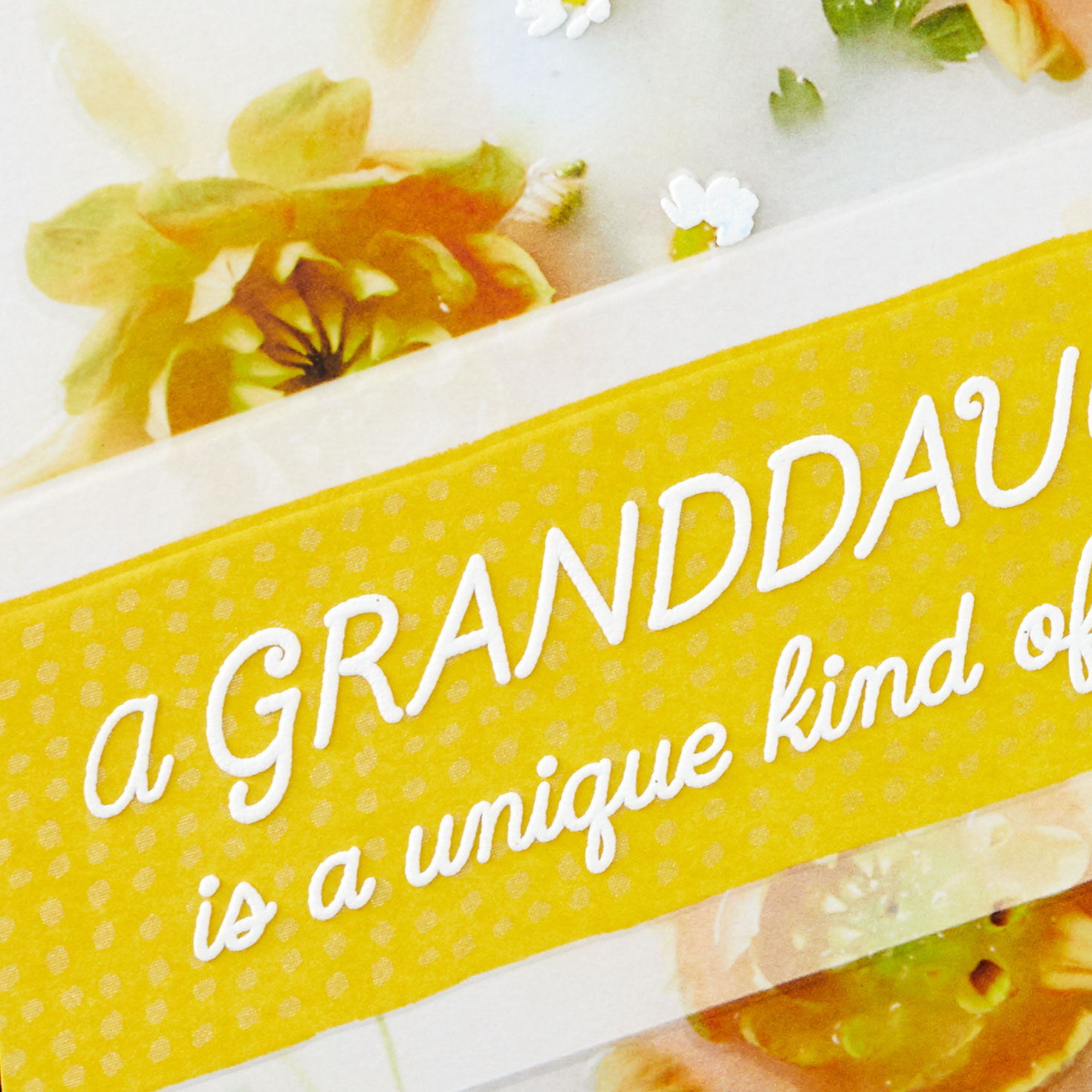 Yellow and White Flowers Granddaughter Birthday Card Card Front Detail image number 5
