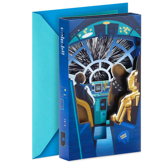 Star Wars™ Millennium Falcon™ Musical 3D Pop-Up Father's Day Card With Light, , large image number 1