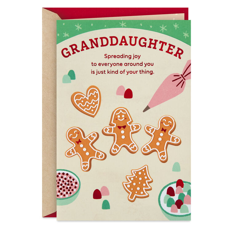 You Spread Joy to Everyone Christmas Card for Granddaughter