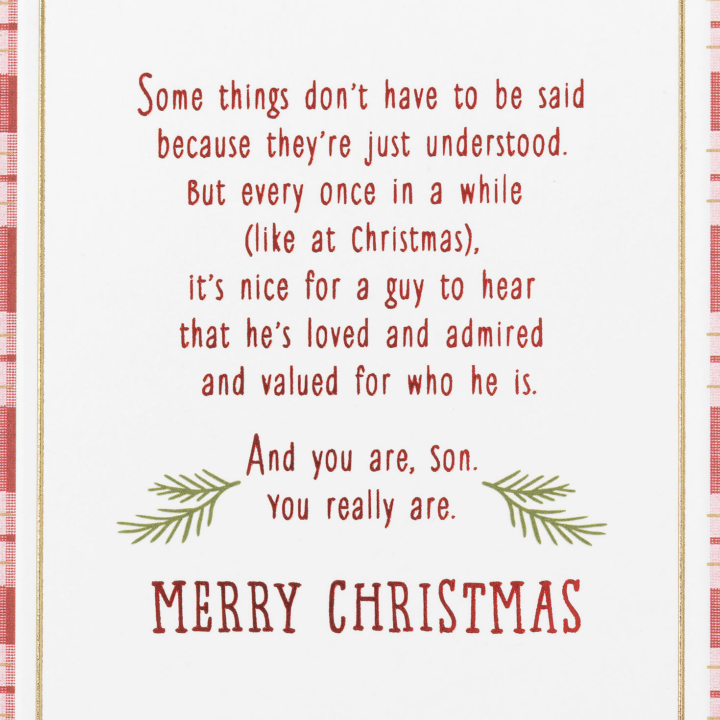 Vintage Red Truck Son Christmas Card Sentiment image number 2