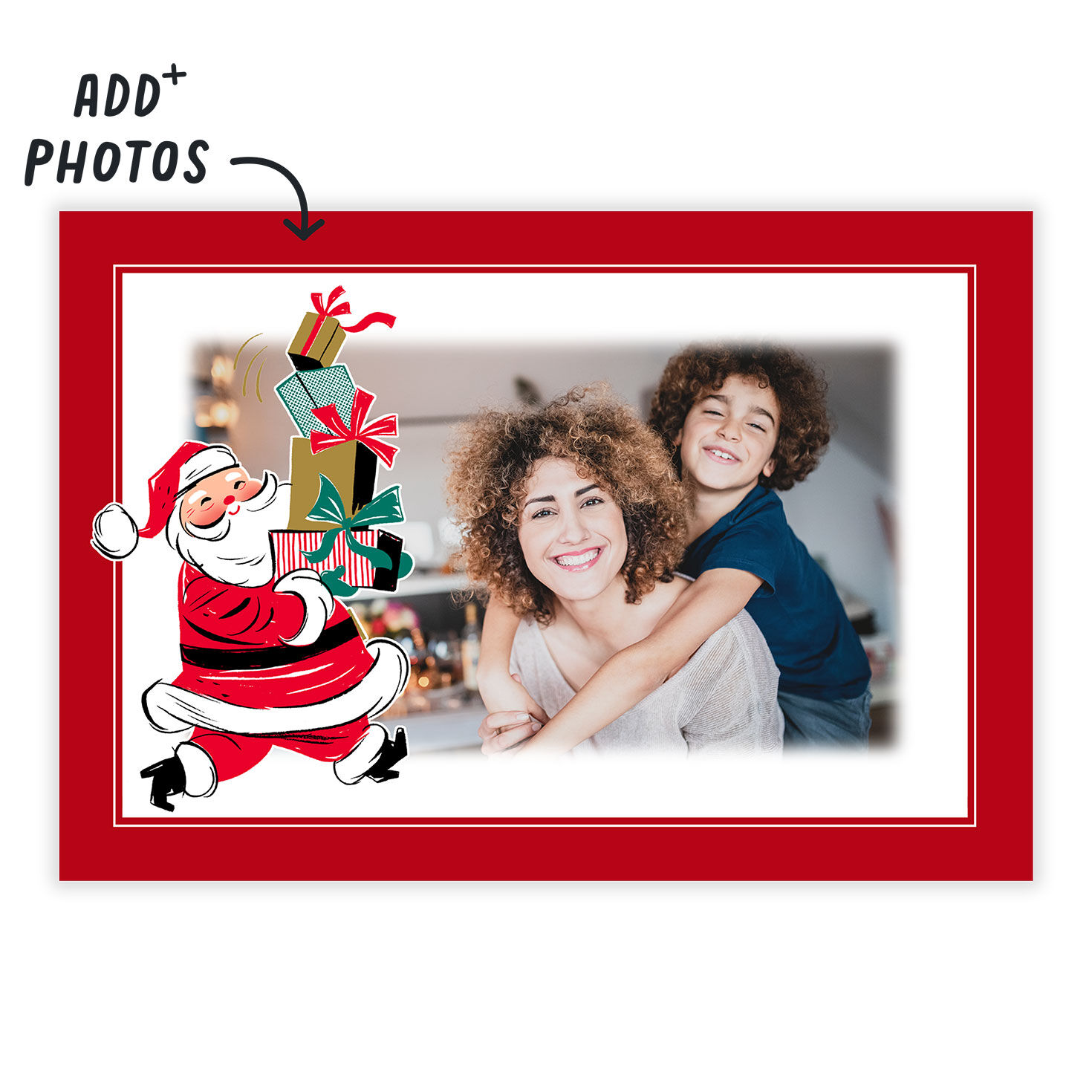 Vintage Santa With Gifts Christmas eCard, , large image number 4