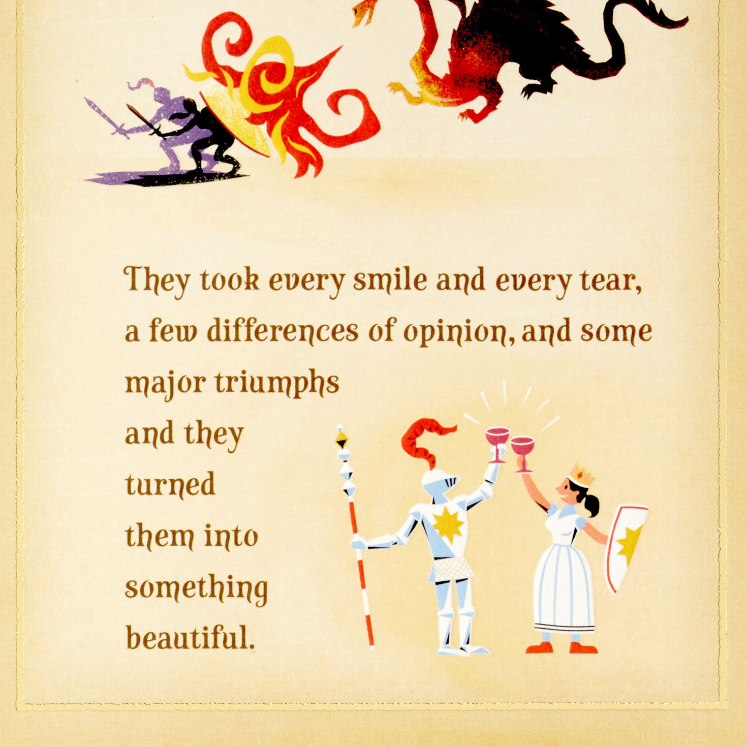Fairy Tale Knight and Princess Romantic Love Card sentiment image number 3