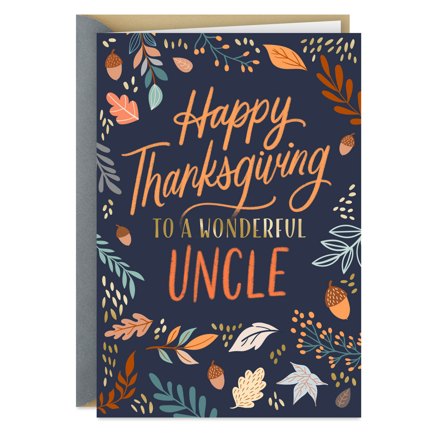 So Glad We're Family Thanksgiving Card for Uncle