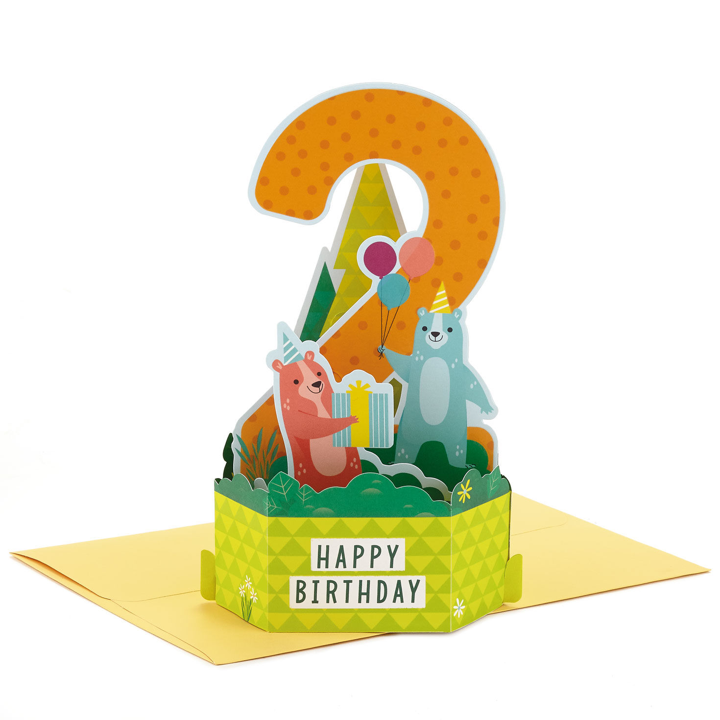 Set of two 3-D Birthday Cards