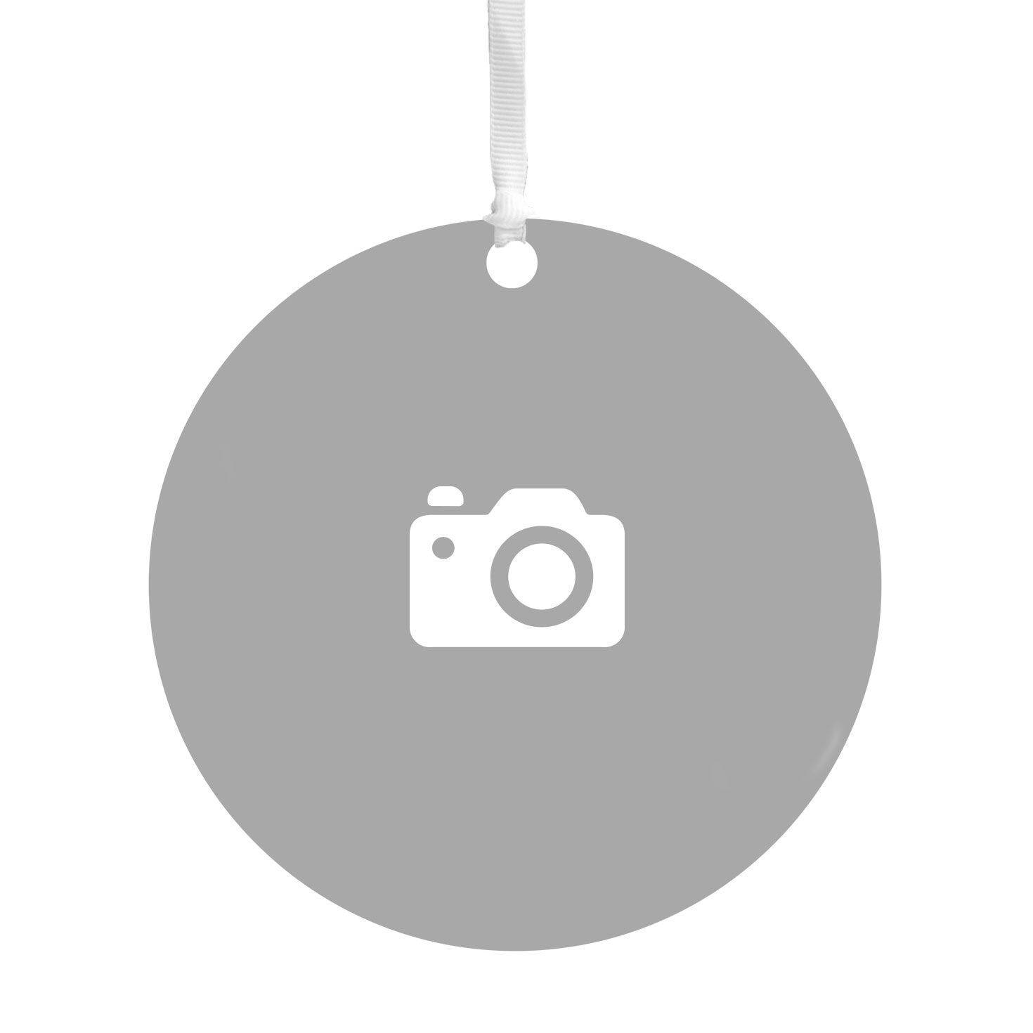 Design-Your-Own Round Metal Personalized Ornament, Custom Photo