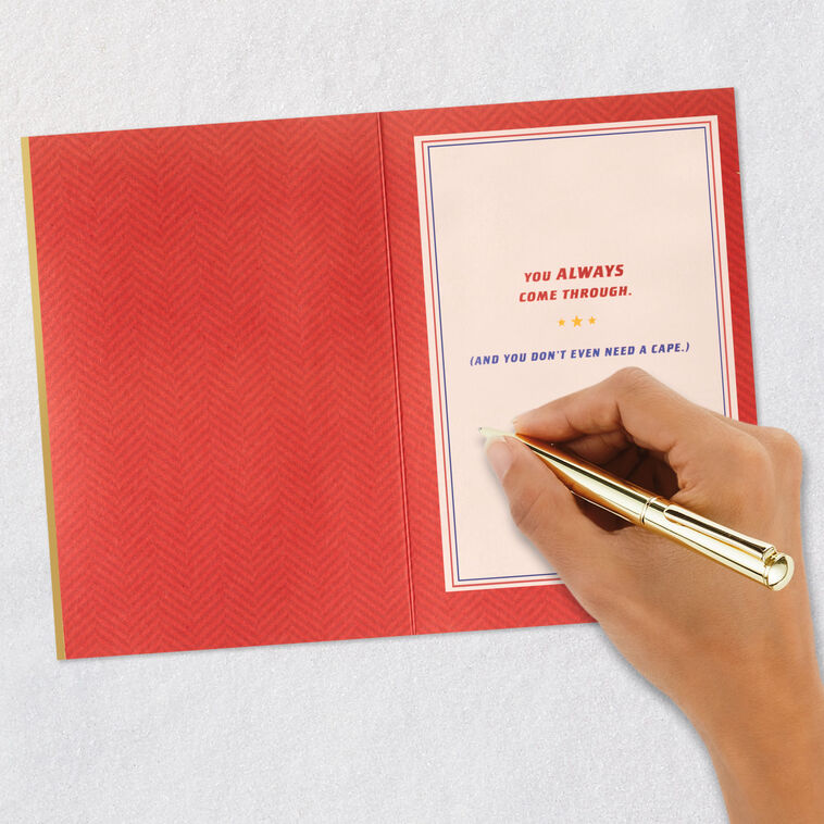 Superman S-Shield on Blue Friendship Card Signing card image number 6