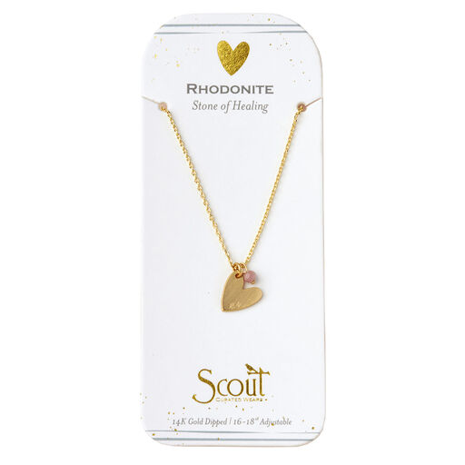 Rhodonite Intention Charm Necklace, 