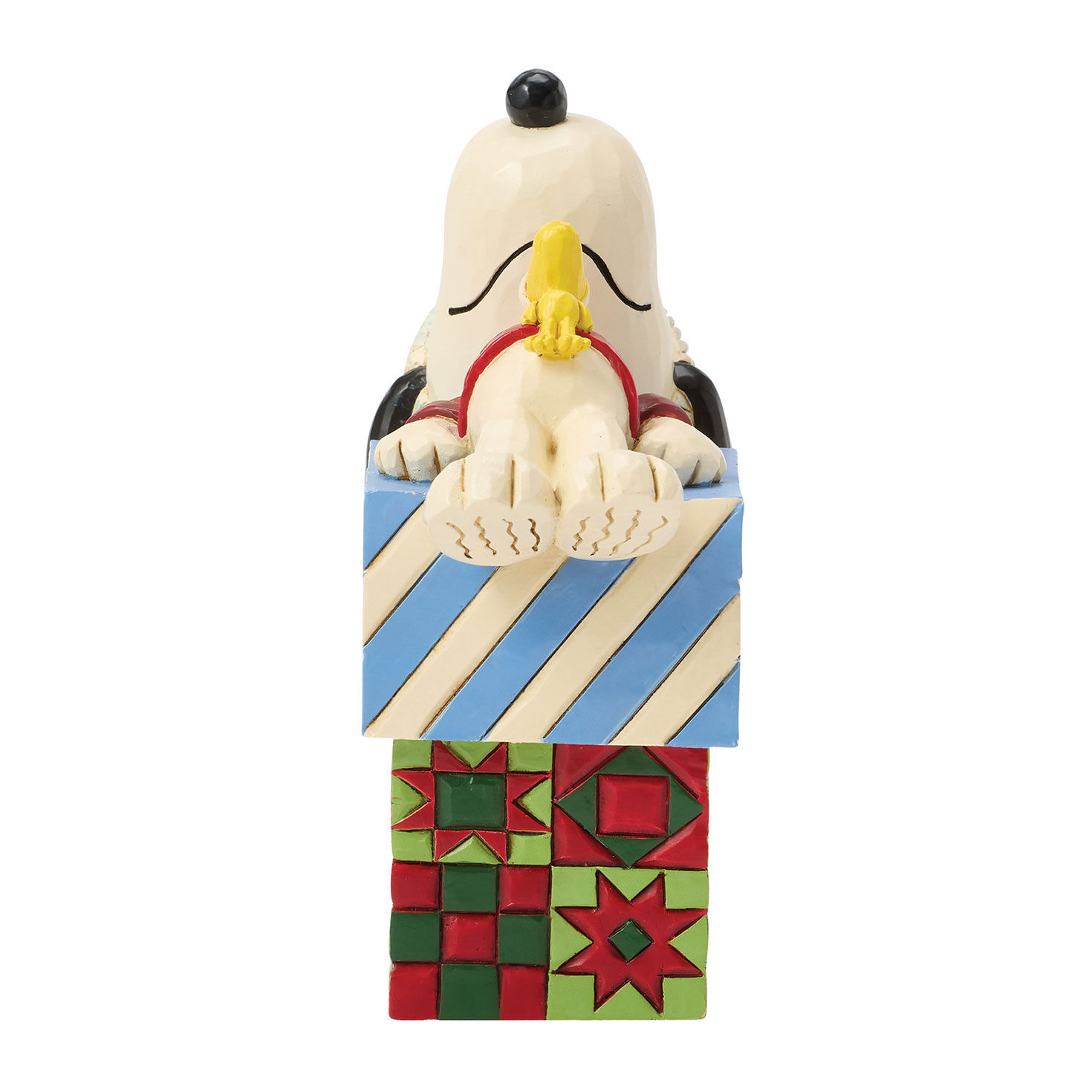 Jim Shore Snoopy Woodstock Sleeping on Gifts Statue side image number 4