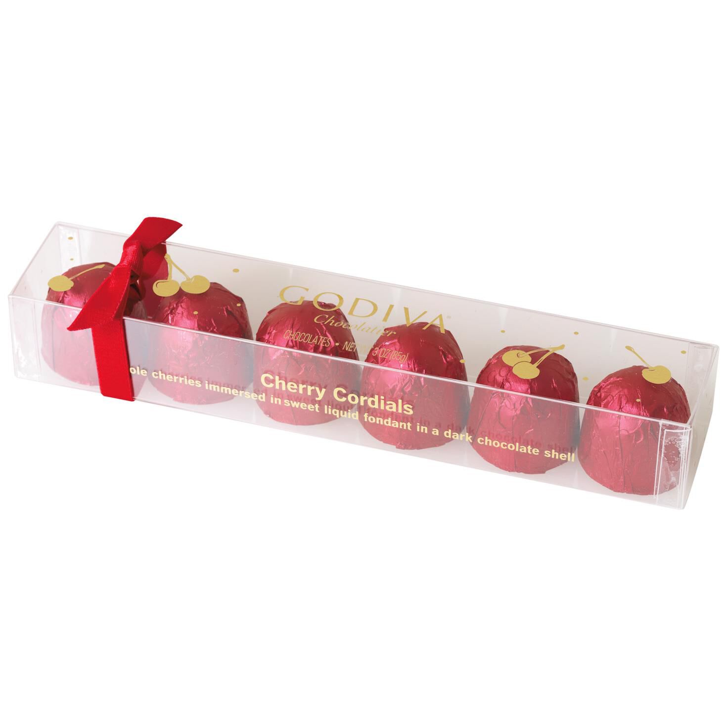 Godiva Chocolatier Chocolate Cherry Cordials, 6 Pieces