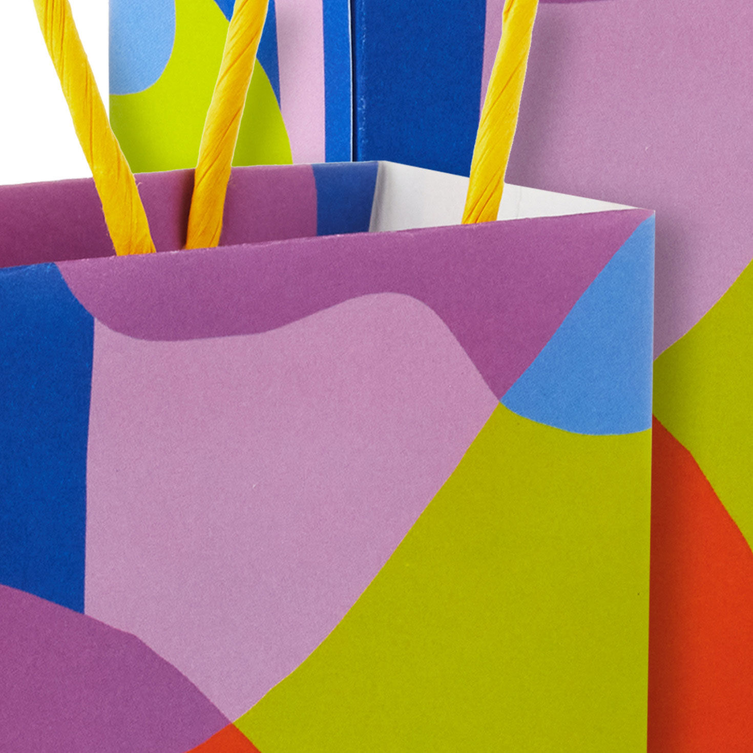 4" Abstract Neon Shapes Mini Treat Bags With Handles, Pack of 4, , large image number 6