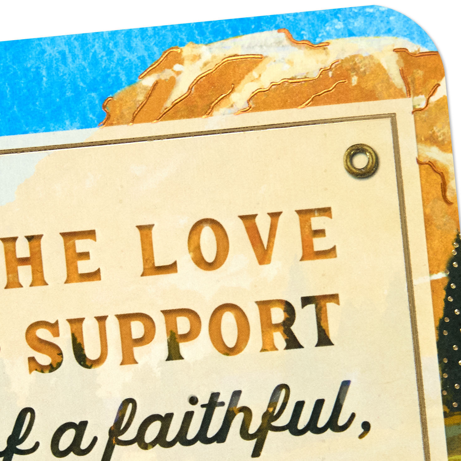 Mountain Stream Religious Father's Day Card Card Cover Detail image number 5