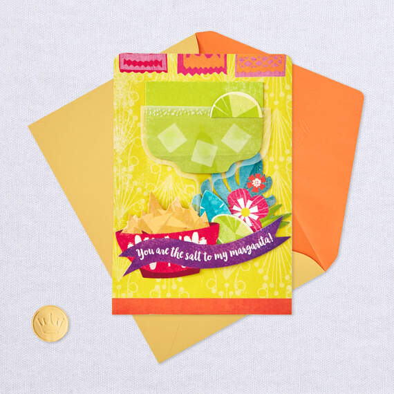 Margarita Glass and Chips Pop Up Birthday Card, , large image number 7