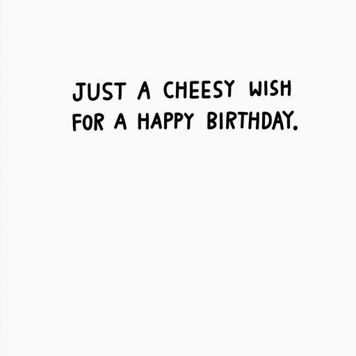 A Cheesy Wish Funny Birthday Card, 