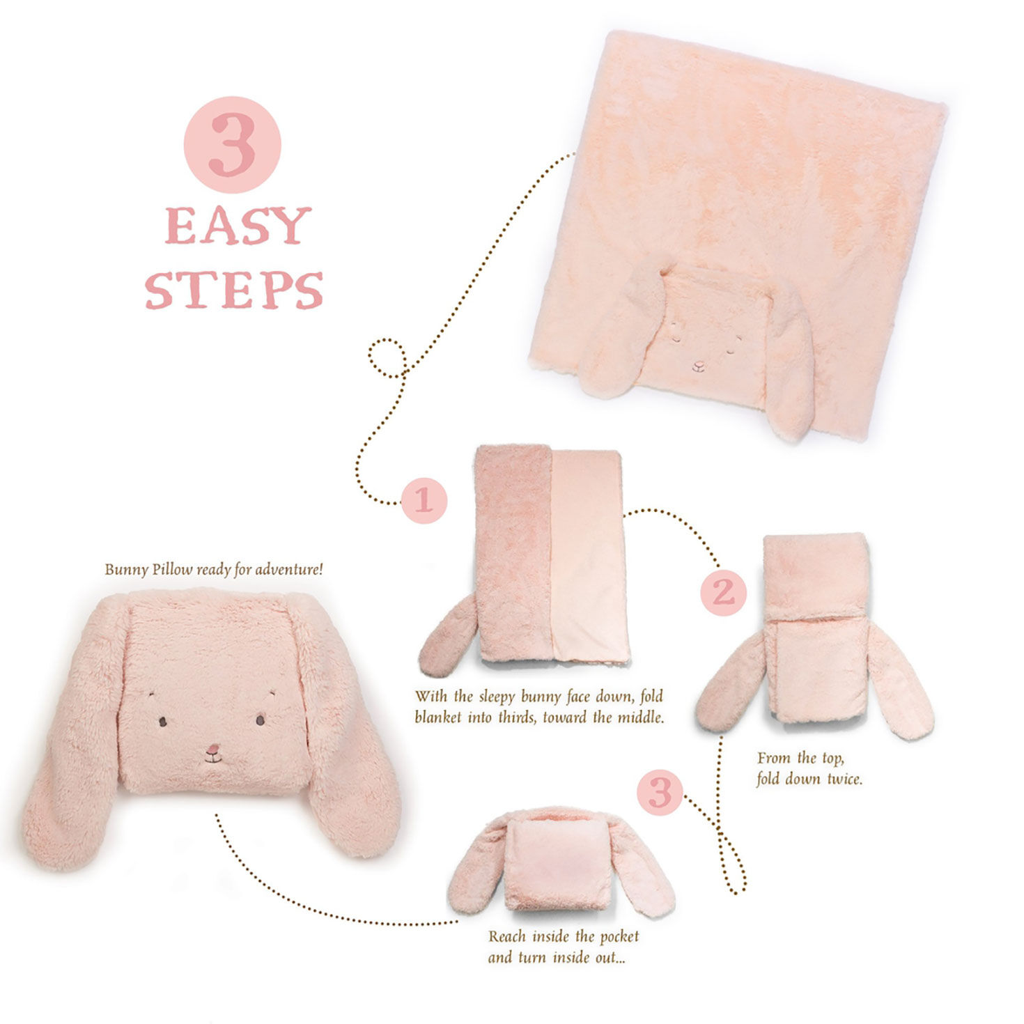 Blossom Bunny Pink Tuck Me In Blanket  image number 3