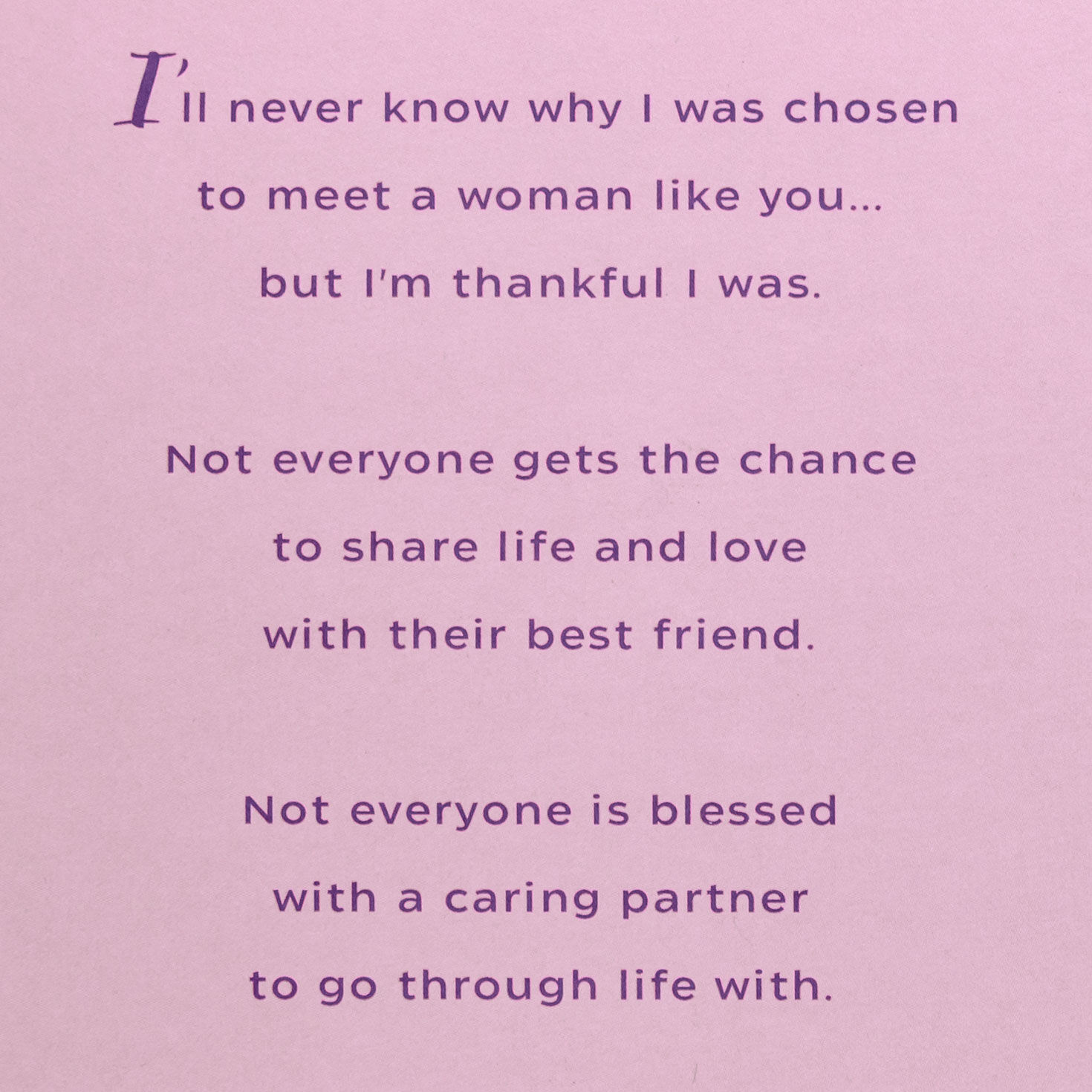 Purple Rose and Frame Valentines Day Card for Her Sentiment image number 2