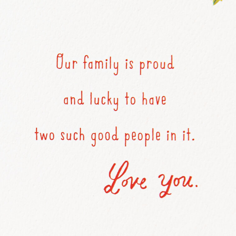 Cardinals and Wreath Daughter and Son-in-Law Christmas Card Sentiment image number 3