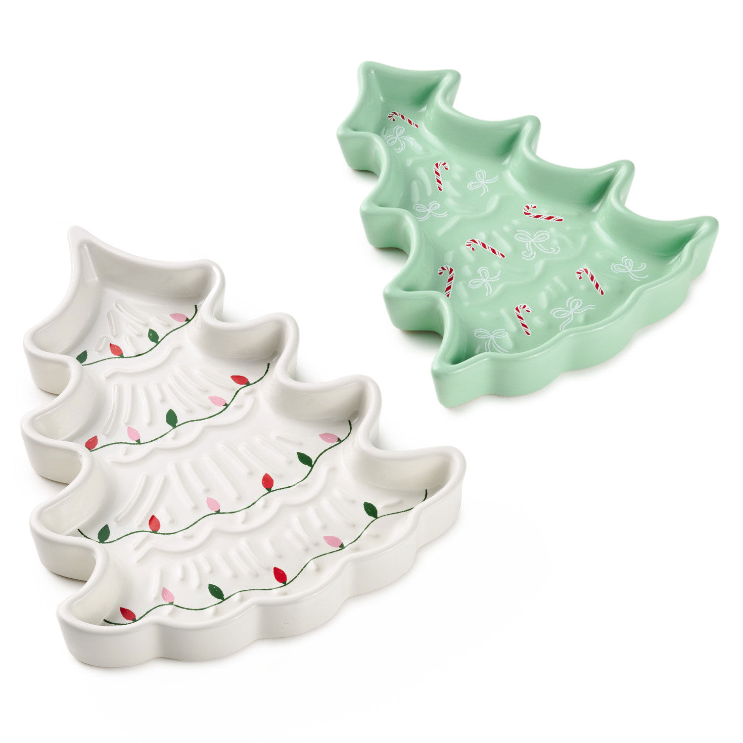 Christmas Tree Nesting Serving Trays, Set of 2
