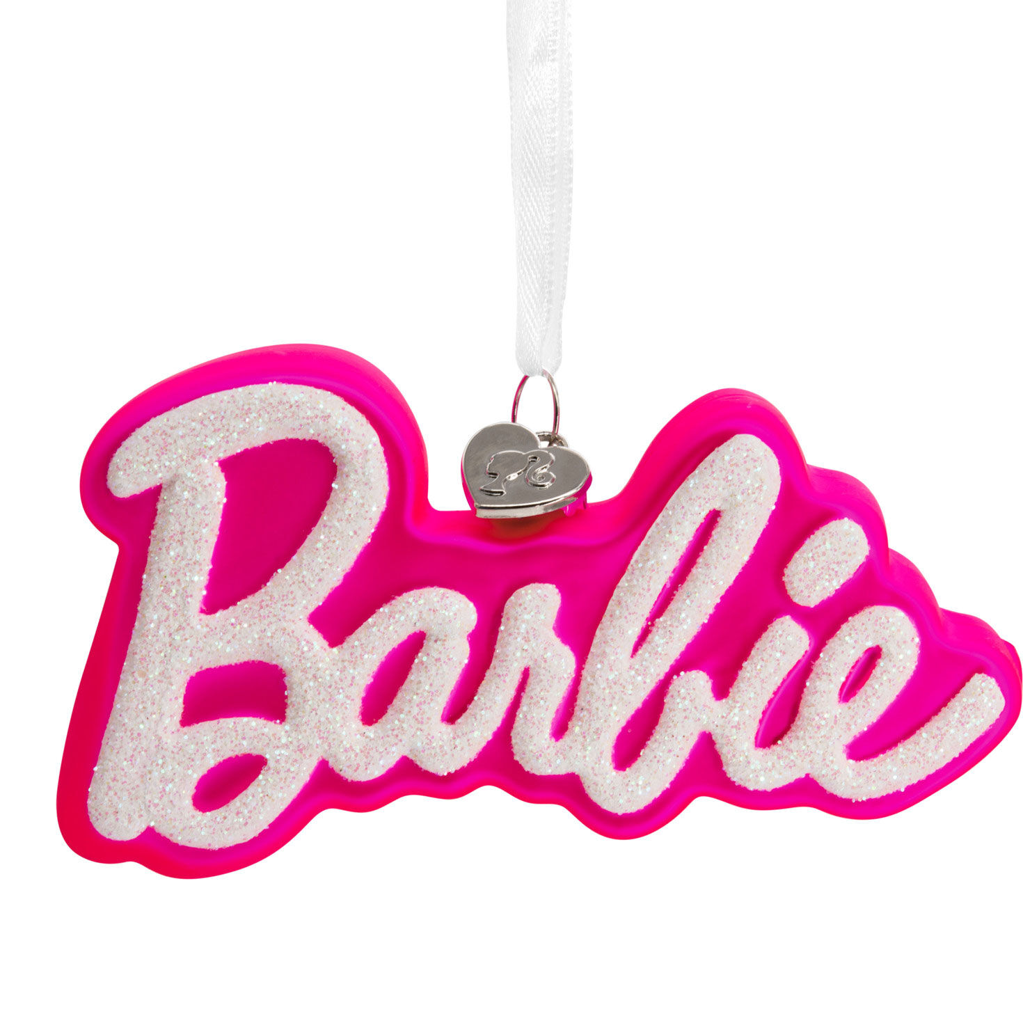 Barbie&trade; Logo Blown Glass Hallmark Ornament, , large image number 4