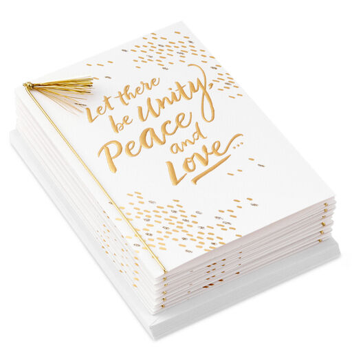 Peace, Unity and Love Boxed Christmas Cards, Pack of 12, 