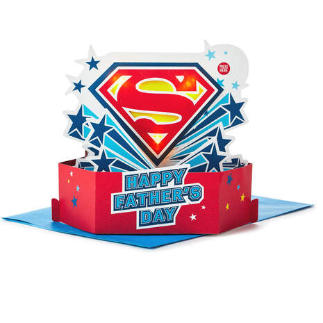 DC Comics™ Superman™ Our Hero Musical 3D Pop-Up Father's Day Card With Light, , large