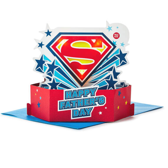 DC Comics™ Superman™ Our Hero Musical 3D Pop-Up Father's Day Card With Light, , large image number 1