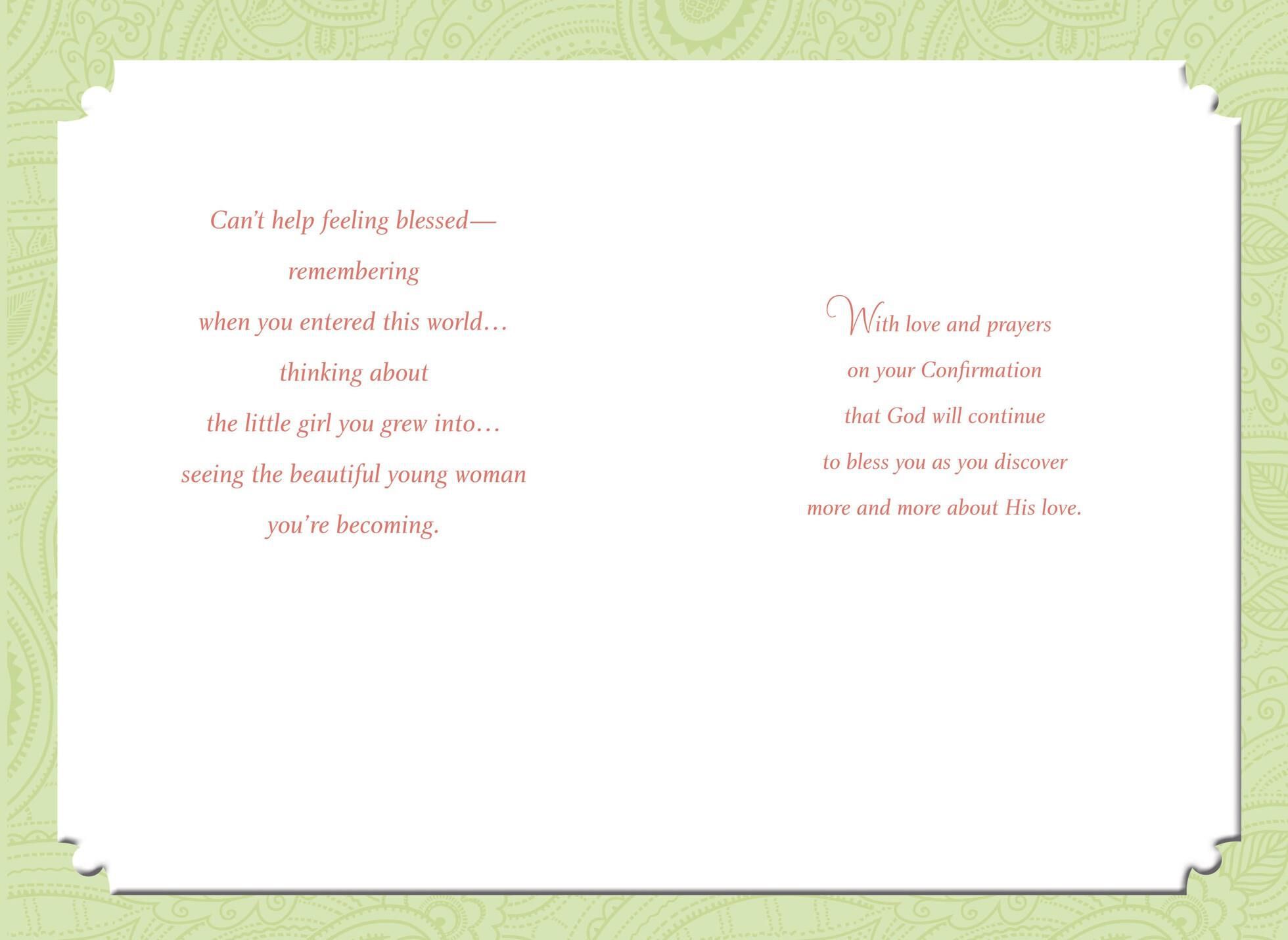Dove and Wreath Confirmation Card for Niece
