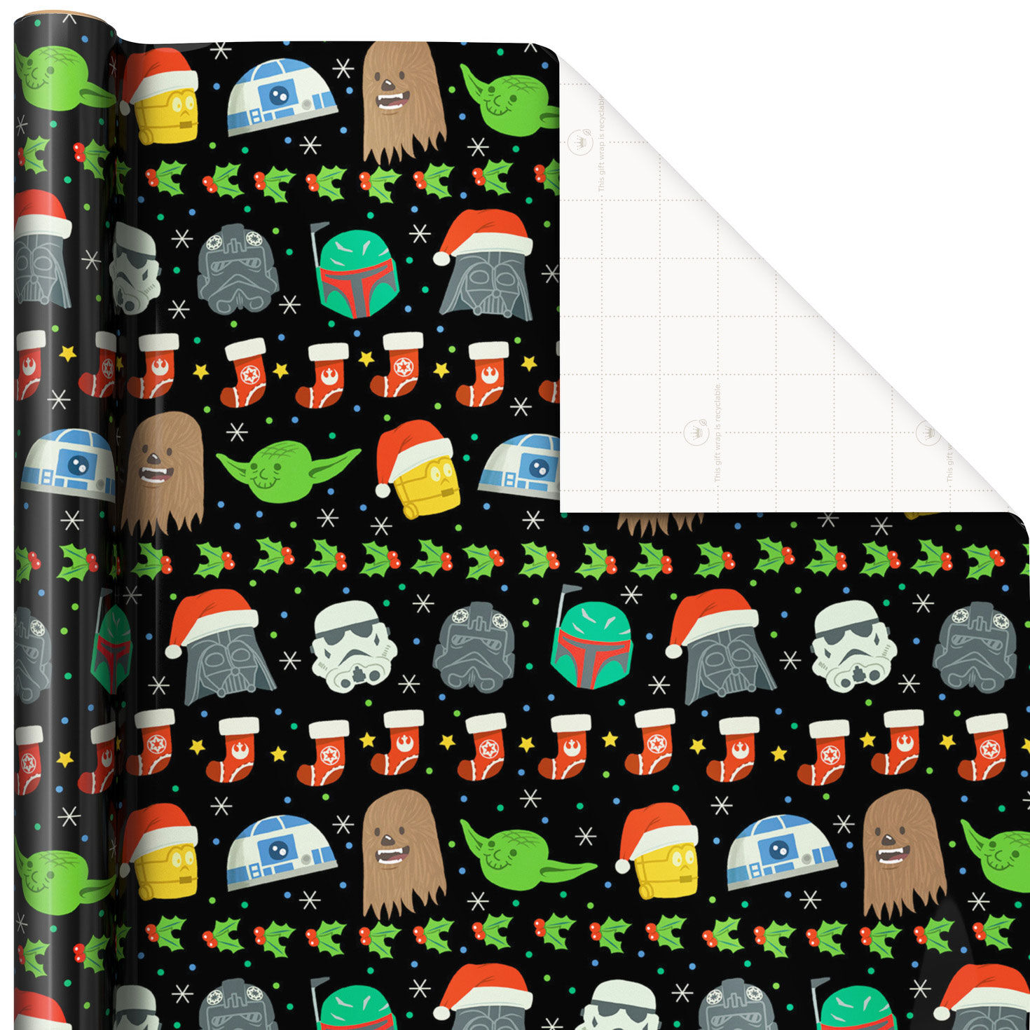 Star Wars™ Faces Christmas Wrapping Paper, 70 sq. ft.