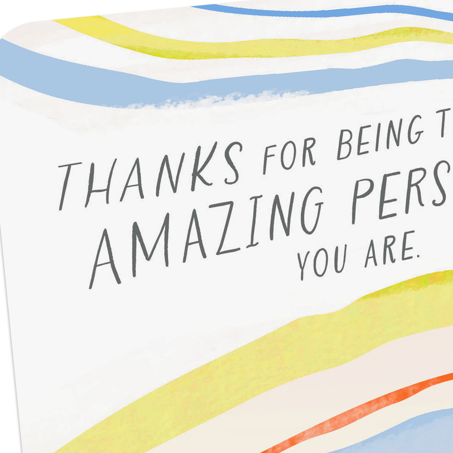 Colorful Watercolor Waves Blank Appreciation Card Card Front Detail image number 3