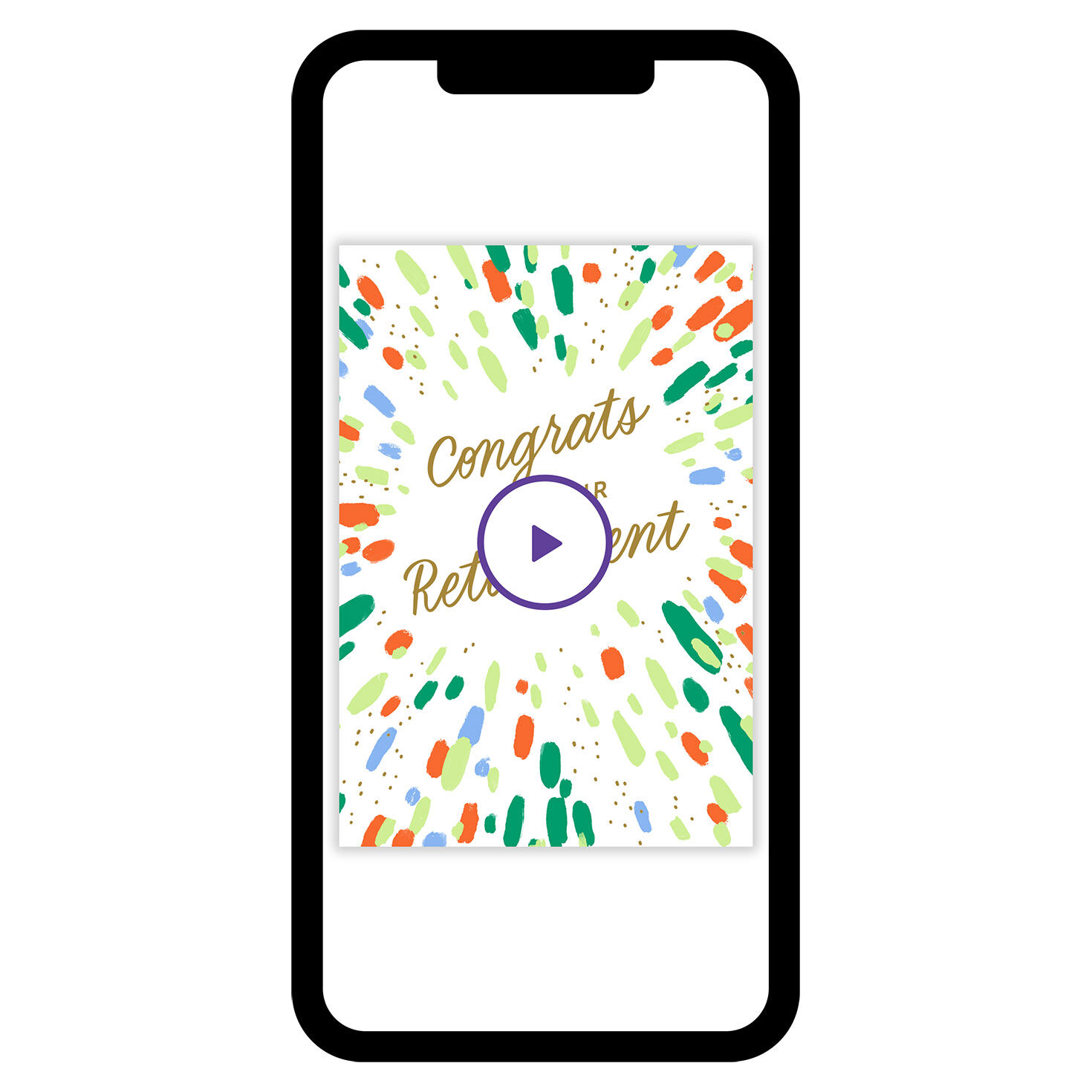 Splatter Art Retirement eCard