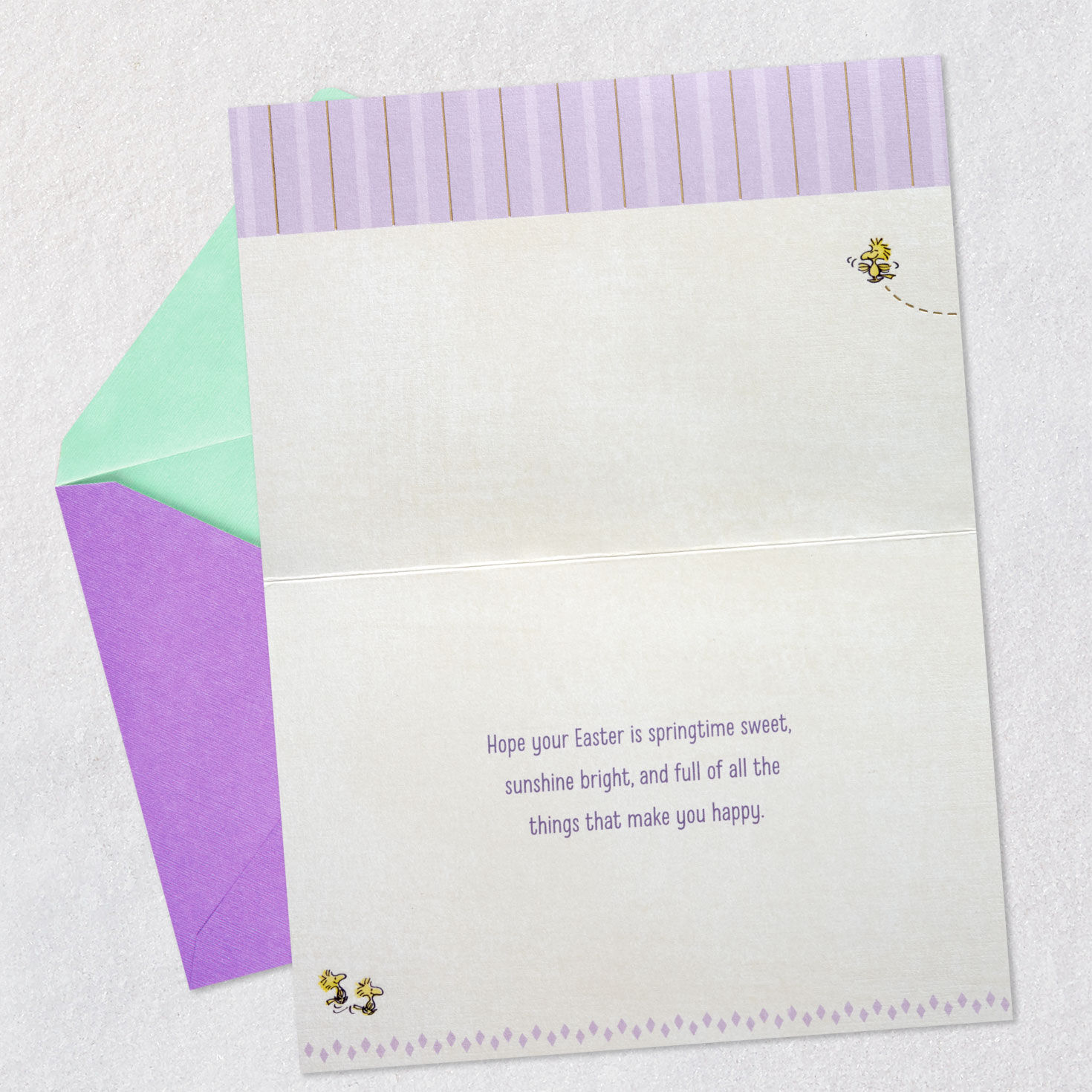 Peanuts Gang Retro Easter Parade Easter Card Open card with envelope image number 3