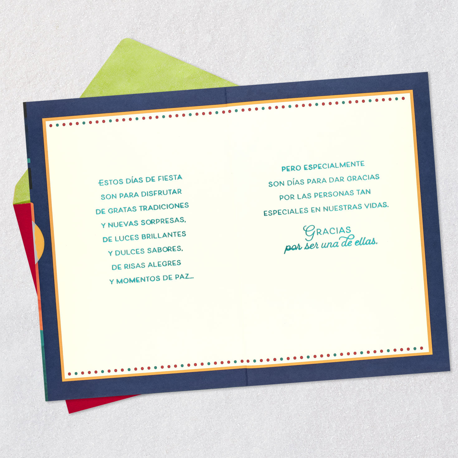 Festive Street Scene Christmas Card in Spanish Open card with envelope image number 4