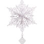 White 3D Snowflake 2025 Charm Christmas Ornament closeup view image number 5