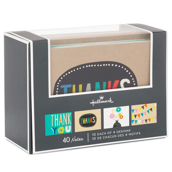 Thanks a Bunch Assorted Blank Thank-You Notes, Box of 40