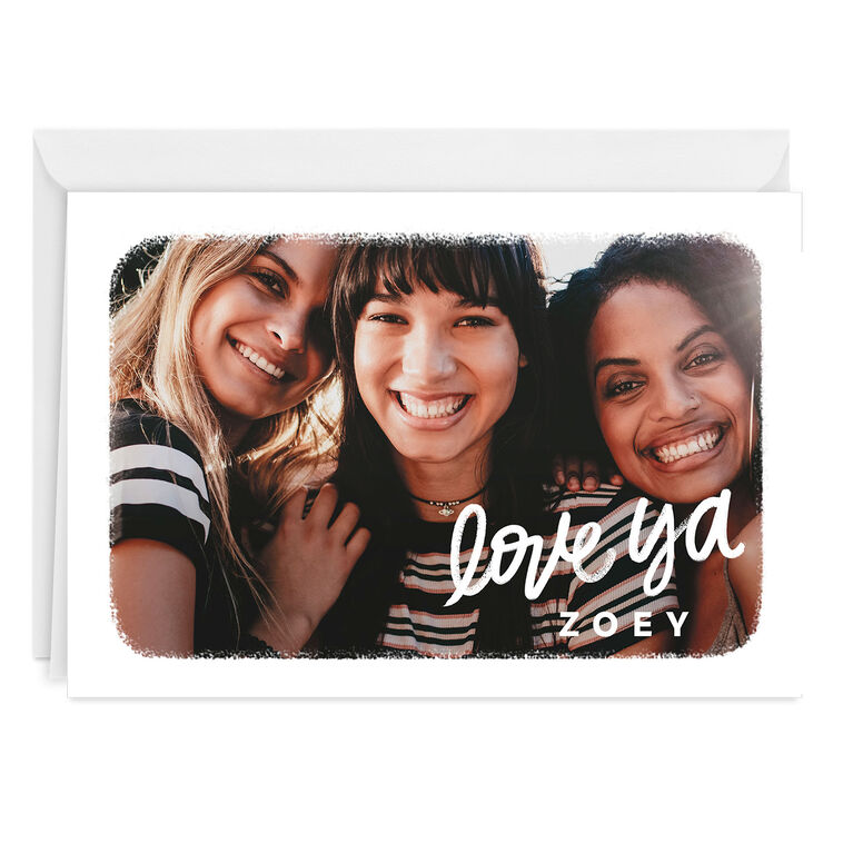White Frame Love Ya Horizontal Custom Love Card