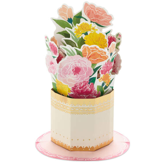 Enjoy Every Beautiful Moment Flower Vase 3D Pop-Up Card, , large image number 2