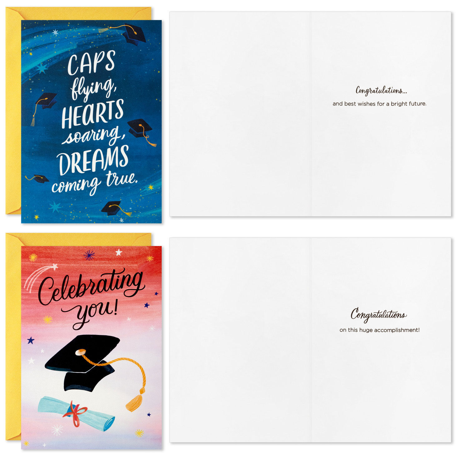 Globe and Grad Caps Graduation Congrats Cards  image number 3