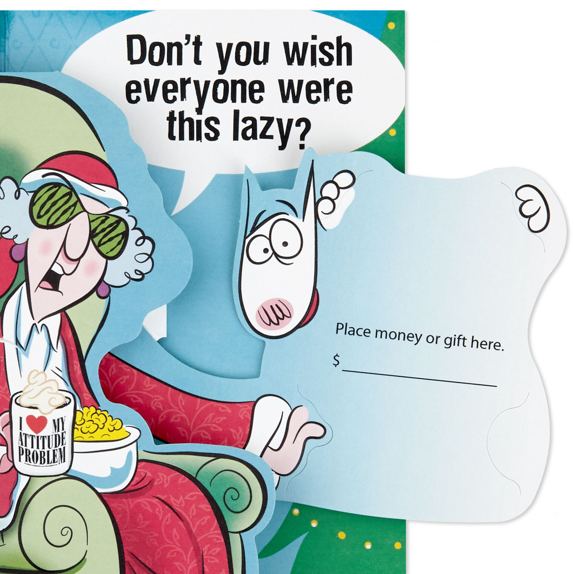 Maxine Too Lazy Funny Pop Up Money Holder Christmas Card Greeting Maxine Too Lazy Funny Pop Up Money Holder Christmas Card Greeting