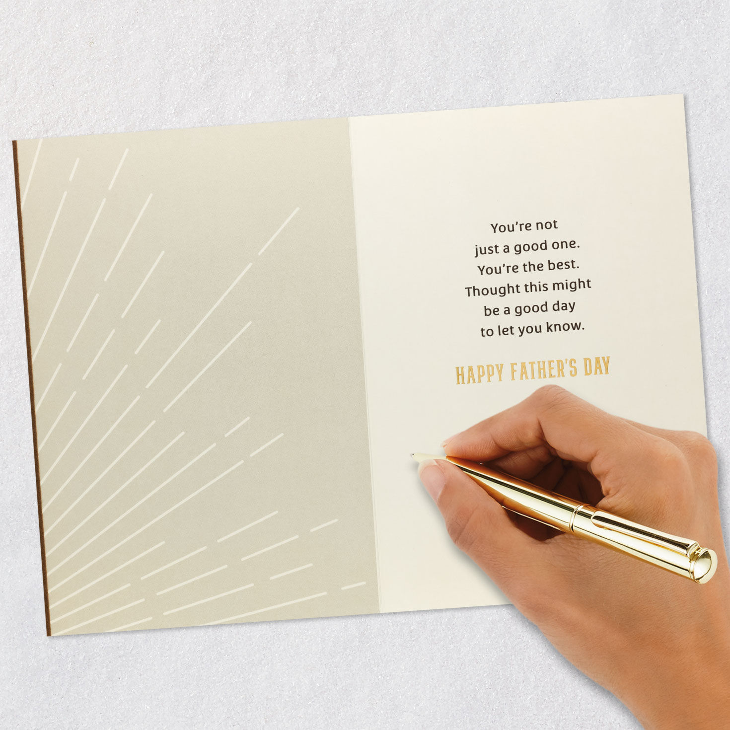Gold Trophy Father's Day Card Signing card image number 6