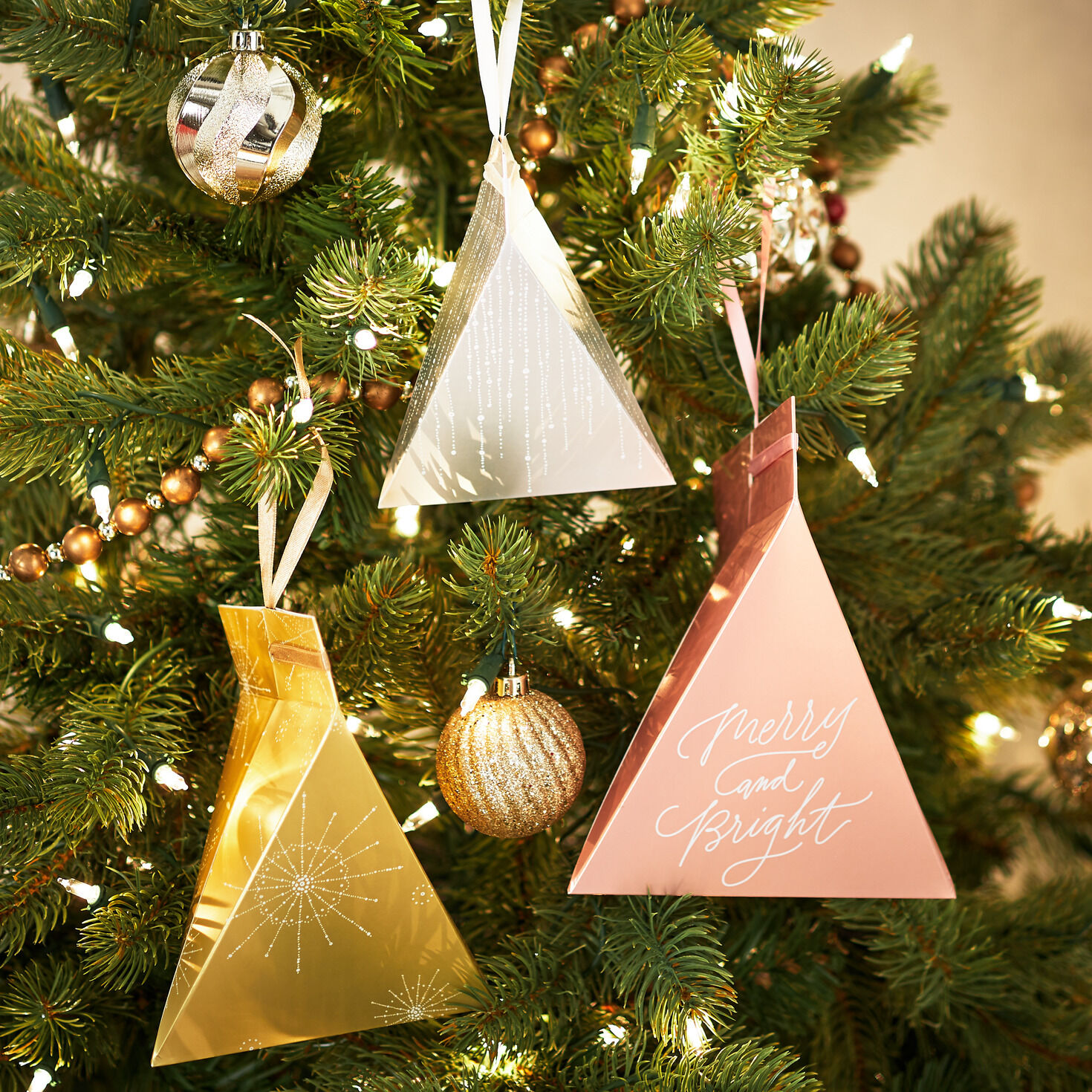 Metallic Mix Assortment Small Christmas Gift Boxes  image number 2