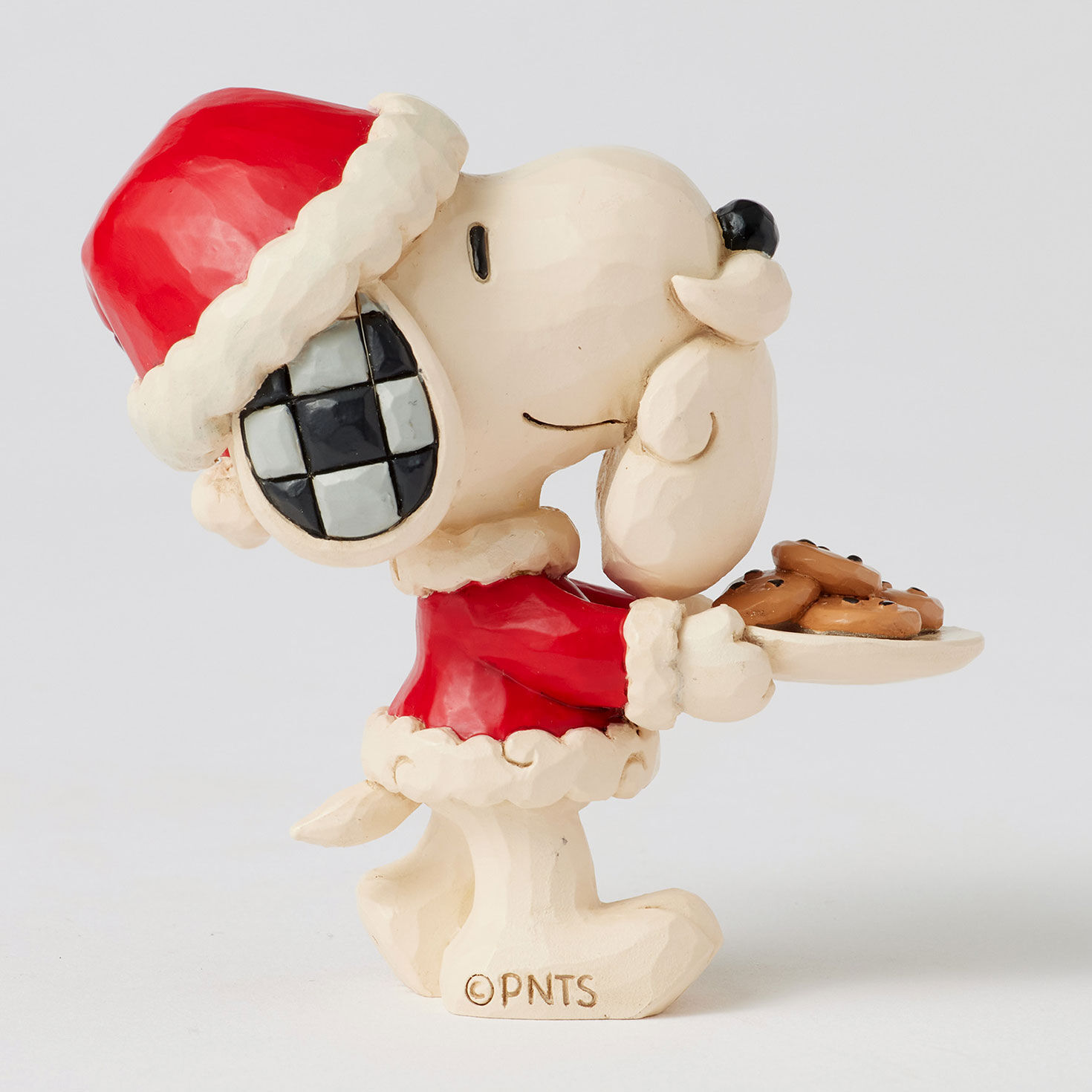 Santa Snoopy With Cookie Plate Mini Figurine back image number 2